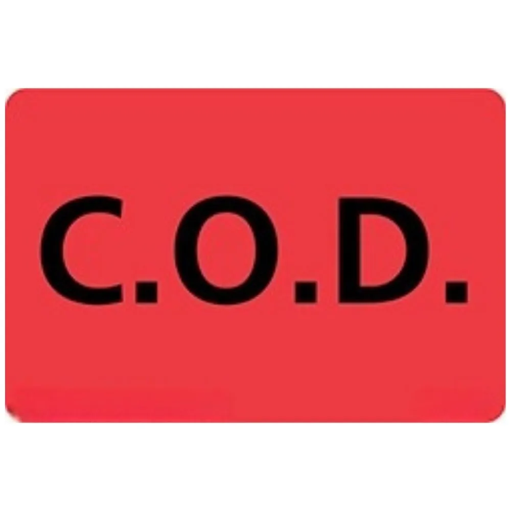 Cod Name Label C.O.D. Labels for Secure Payments | Shop Online